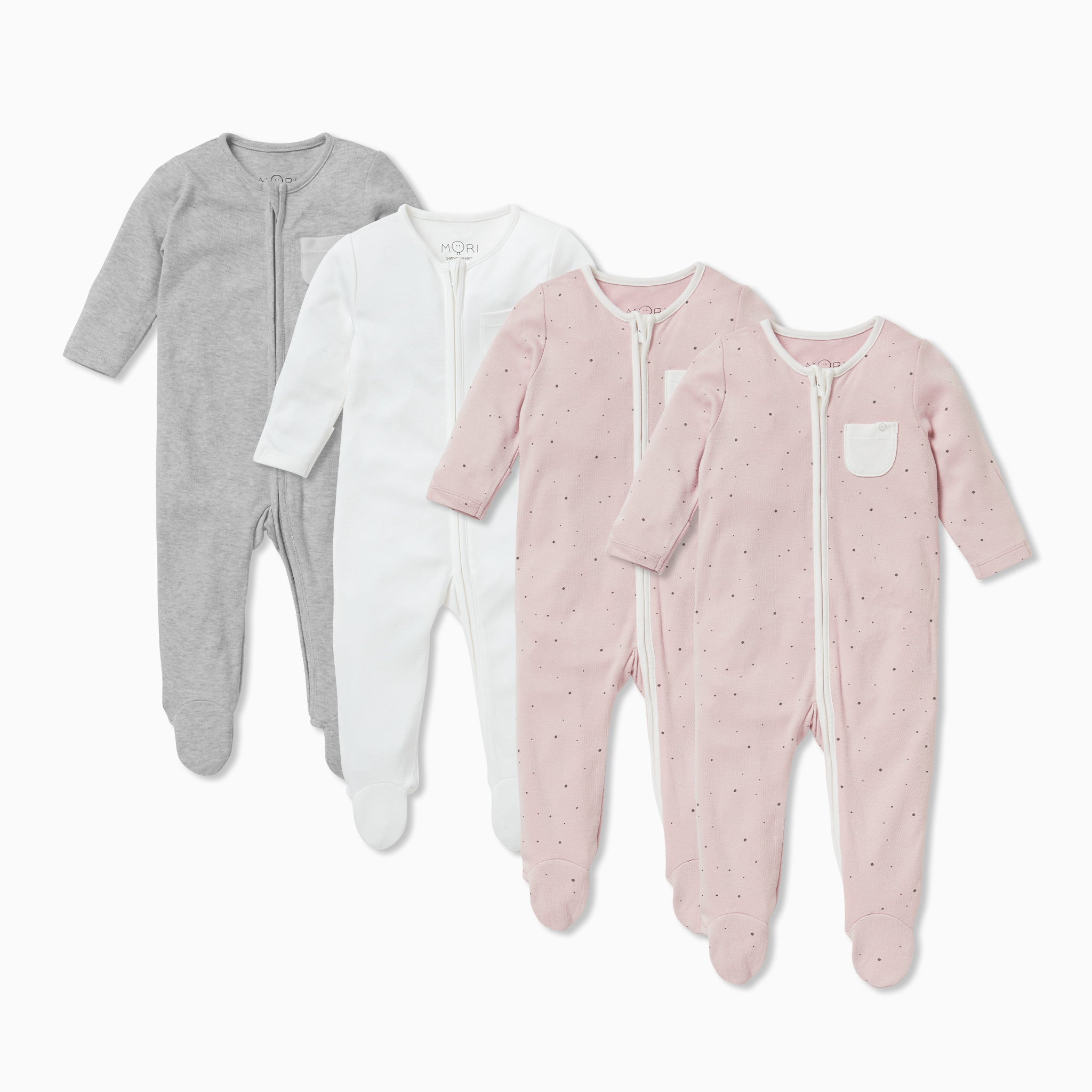 Clever Zip Sleepsuit 4-pack | Baby Sleepsuits Multipack | MORI