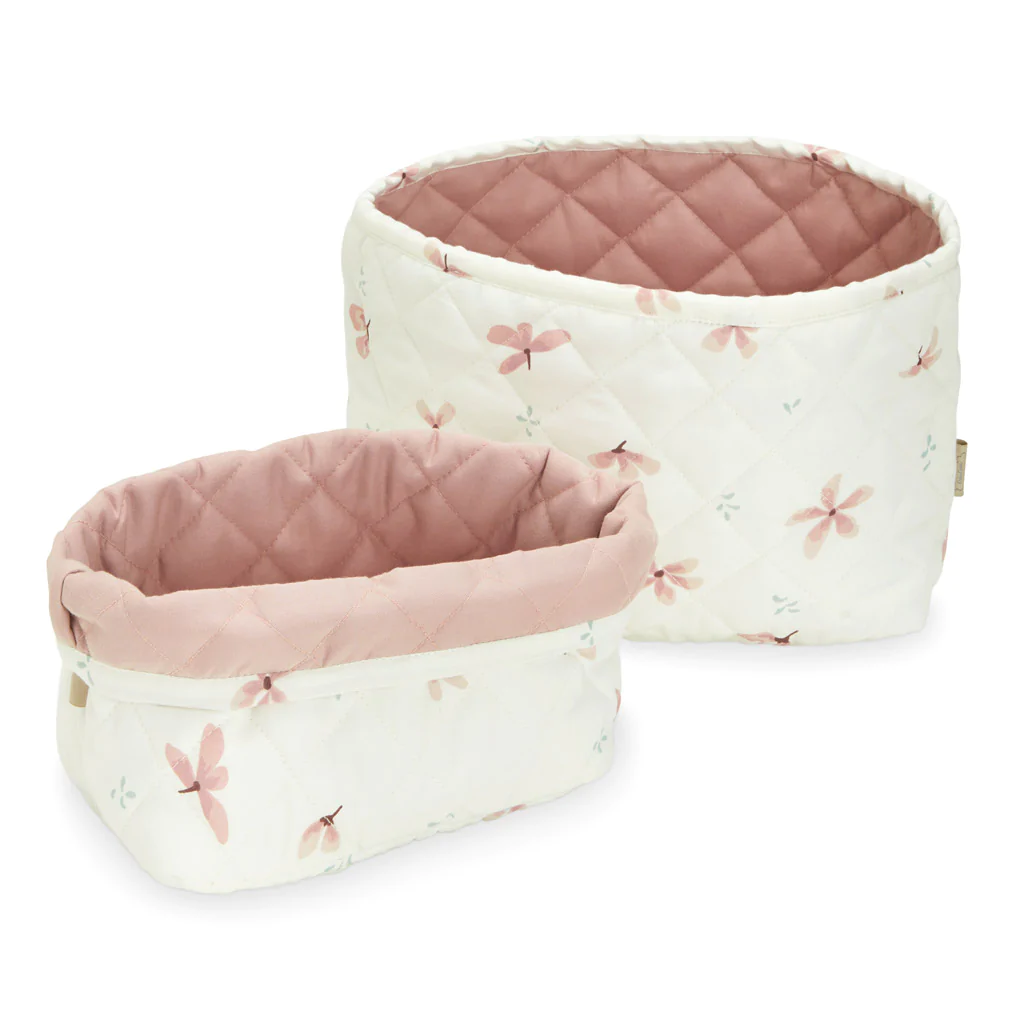 Quilted Storage Basket 2 Pack