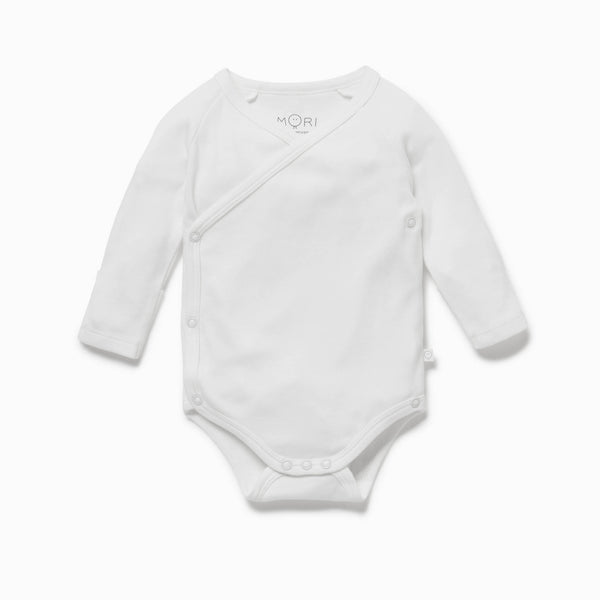 Long-Sleeve Kimono Bodysuit | Baby Bodysuits | MORI